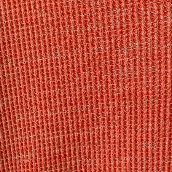 Coral Lightweight Distressed Tunic Shirt Waffle Pattern Ombre Faded Size 6 - Picture 8 of 9